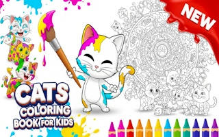 Cats Coloring Book for Kids - Free Creative Art Game