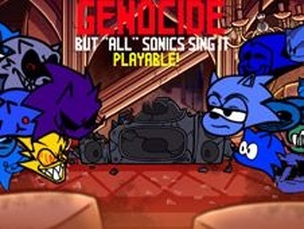 FNF Genocide Song but All Sonics Sings it Online Rhythm Game