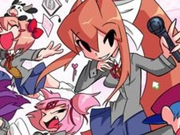 FNF Doki Doki Takeover Plus! Online Rhythm Game