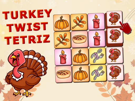Turkey Twist Tetriz Puzzle Game - Thanksgiving Puzzle