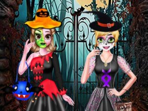 Sisters Halloween Dresses Online Game Dress-Up Game