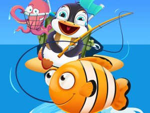 Baby Penguin Fishing Online Arcade Game