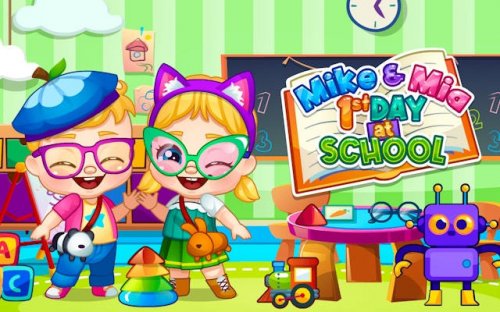 Mike And Mia 1st Day At School - Kids Fun Game