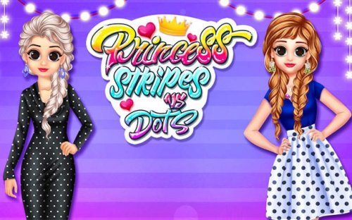 Princess Stripes Vs Dots Dress Up Game