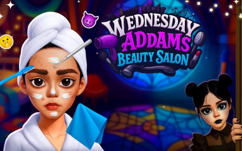 Wednesday Addams Beauty Salon - Gothic Makeover Game